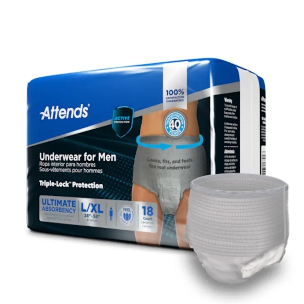Attends Discreet Pull-Up Underwear for Men
